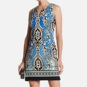 TAYLOR| Jacquard Print Shift Dress size 24W